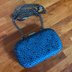 Navy hard case party bag